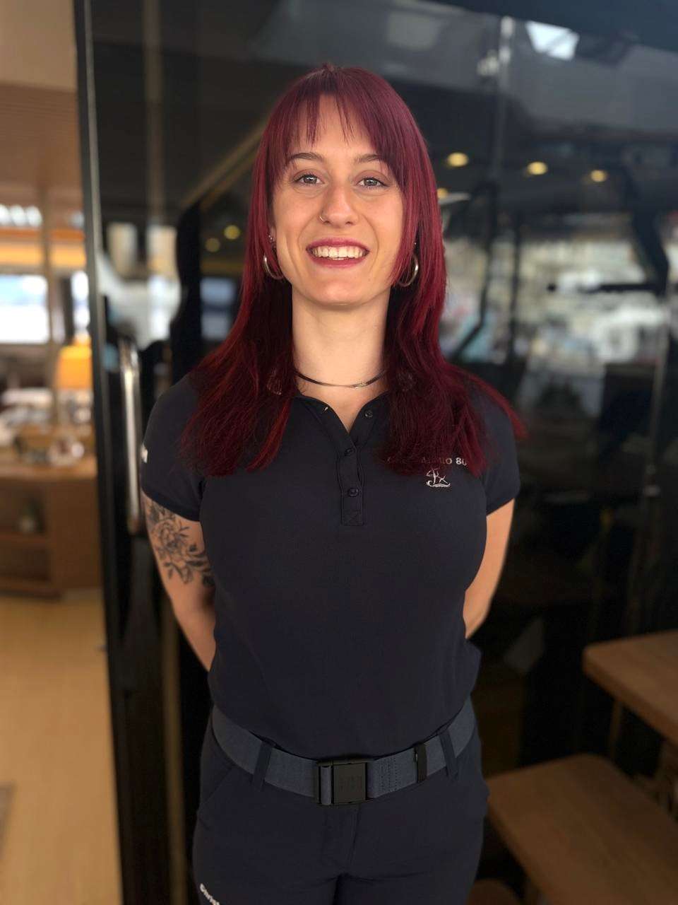Stewardess Christina Prekeze