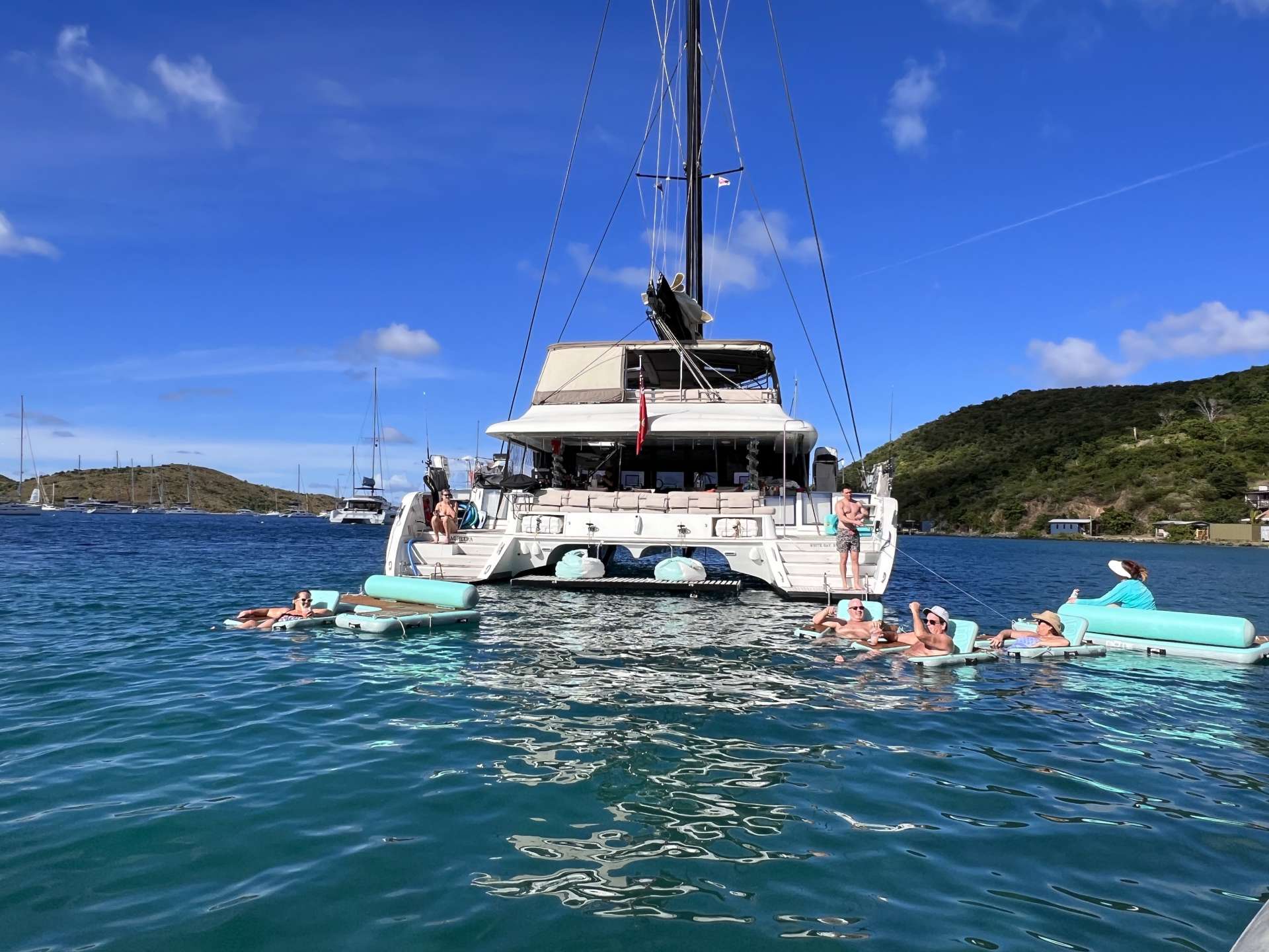 Guests chillin on an array of toys At Anchor