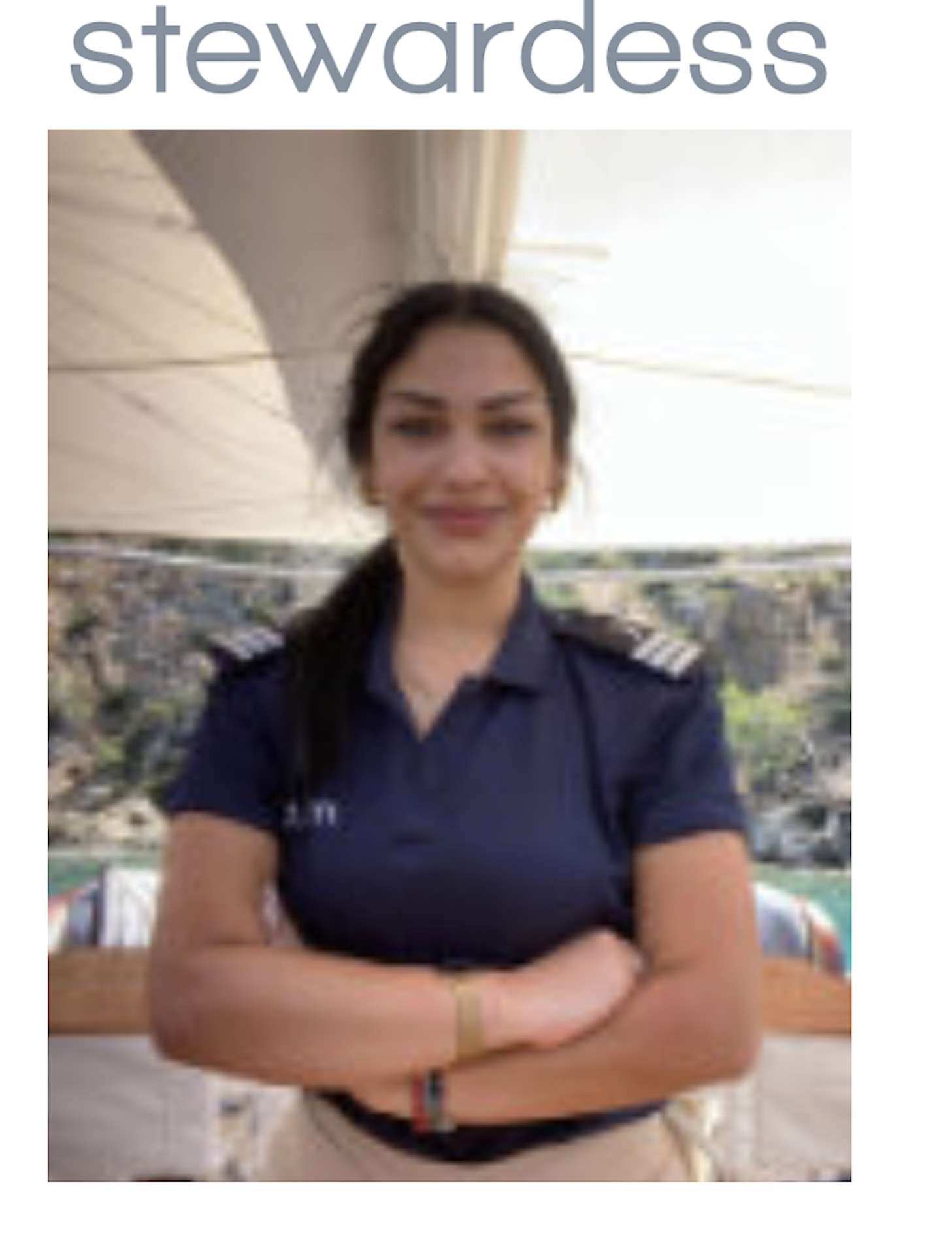 Stewardess Sinem Manap