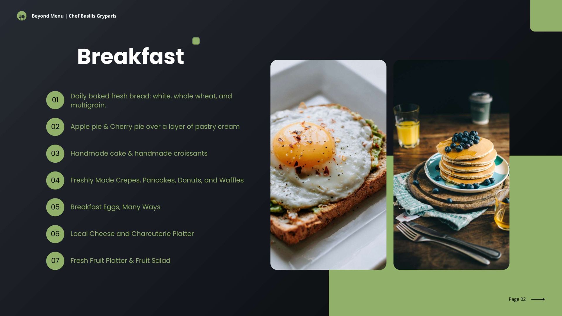 Breakfast Menu