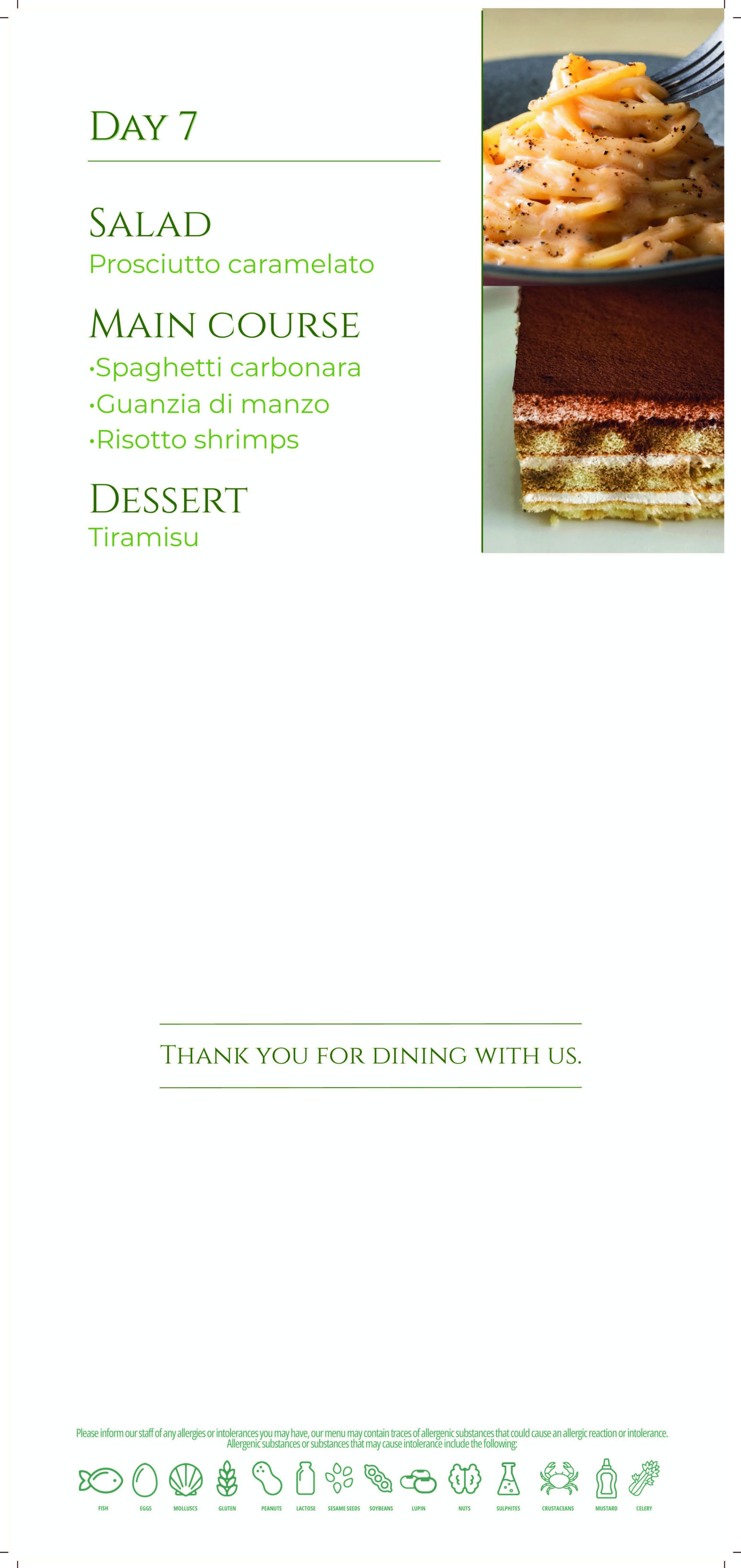 Lunch / Dinner/ Dessert Selection