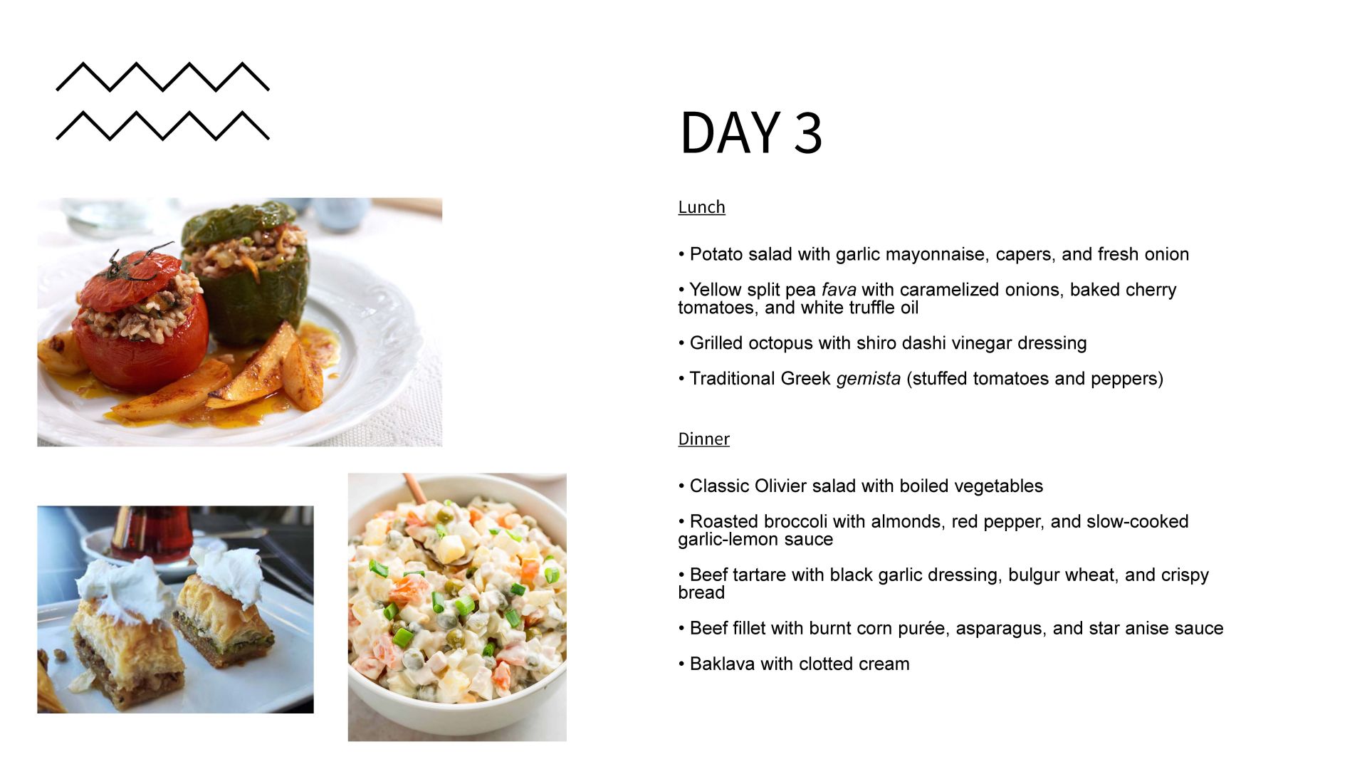 Lunch / Dinner Selection