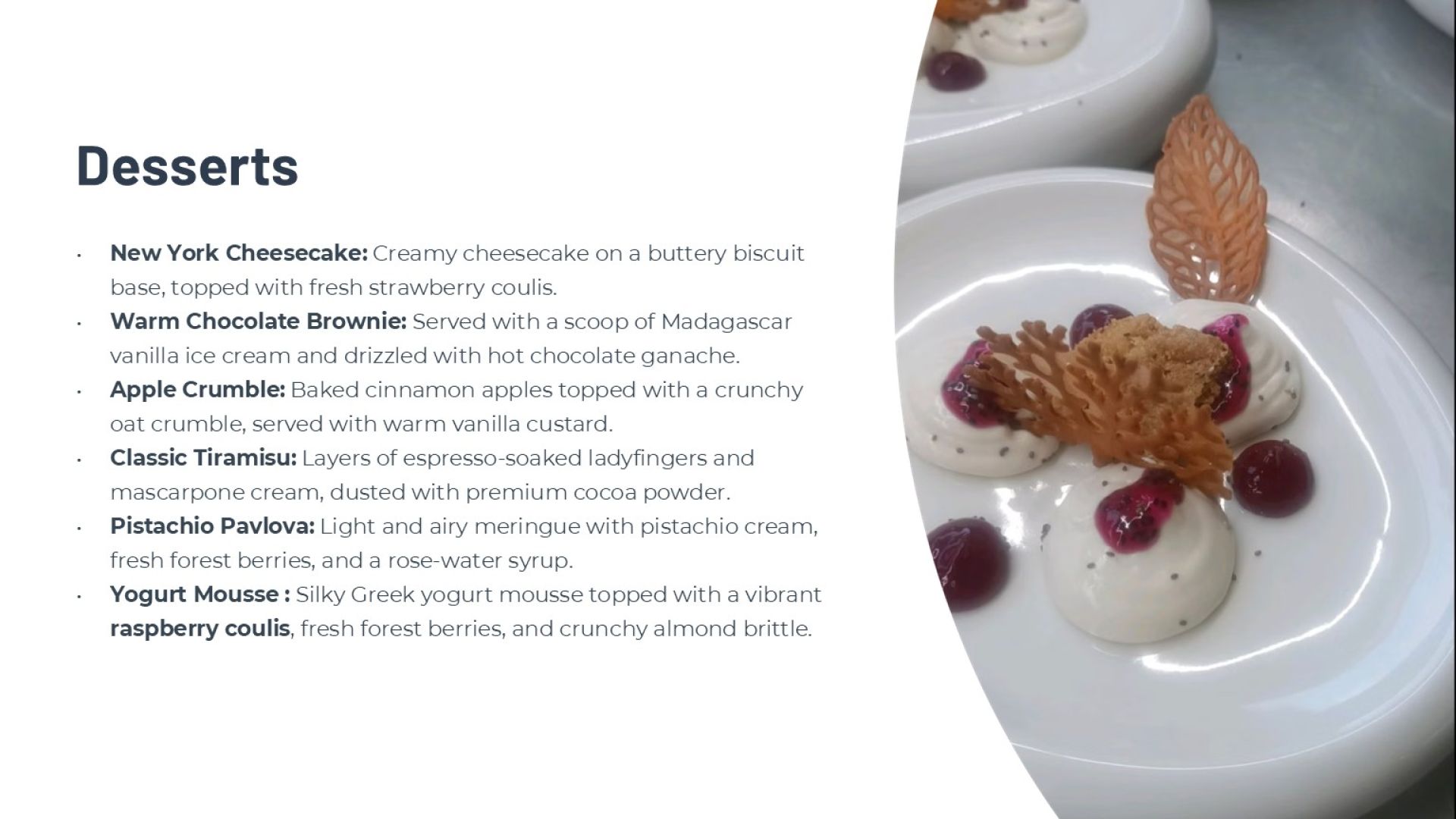 Desserts