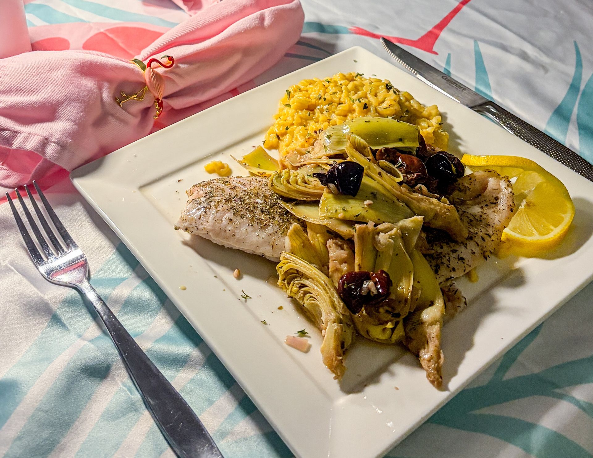 Grouper, Artichoke & Rissotto