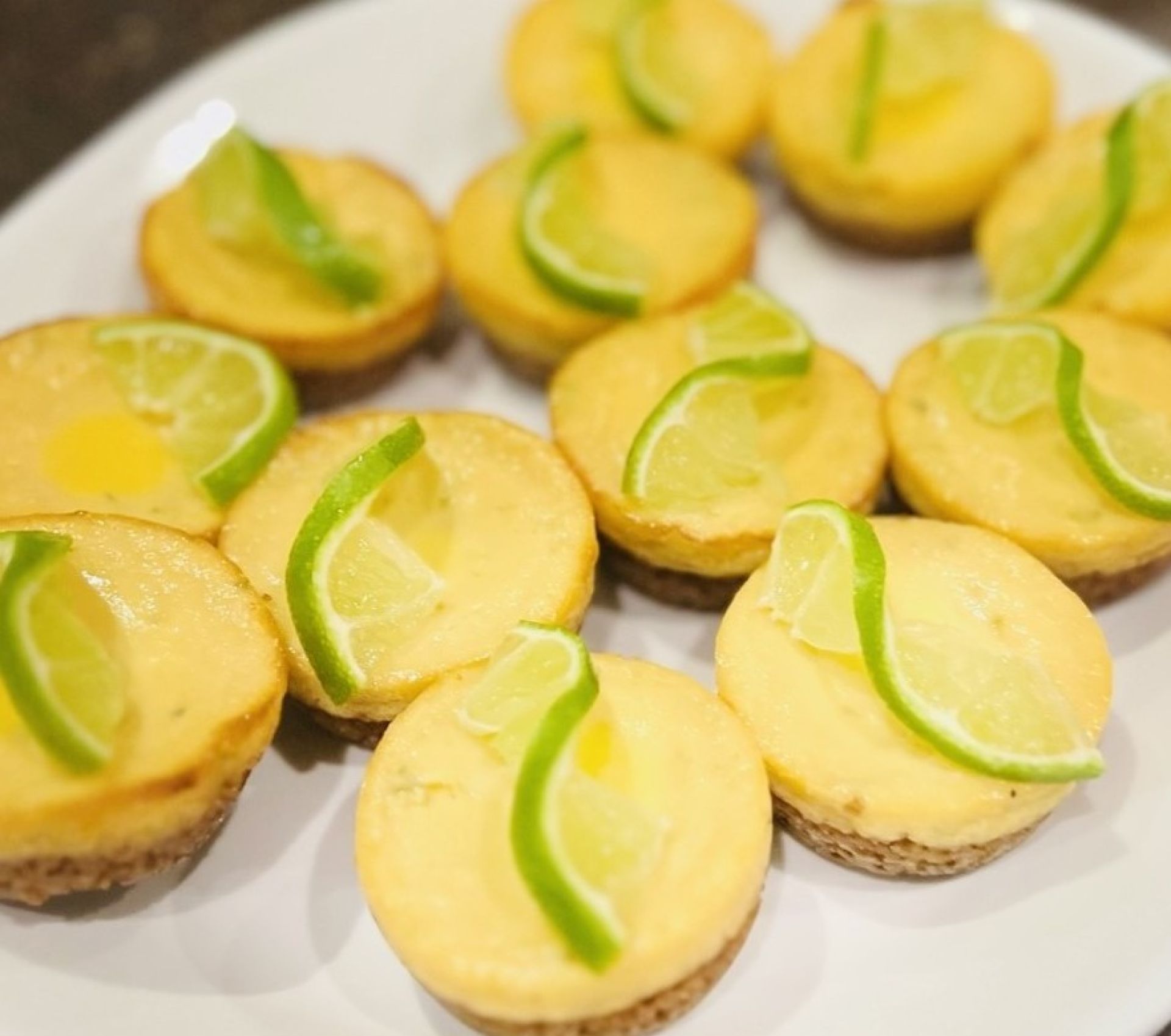 Key lime tarts with homemade whipped topping