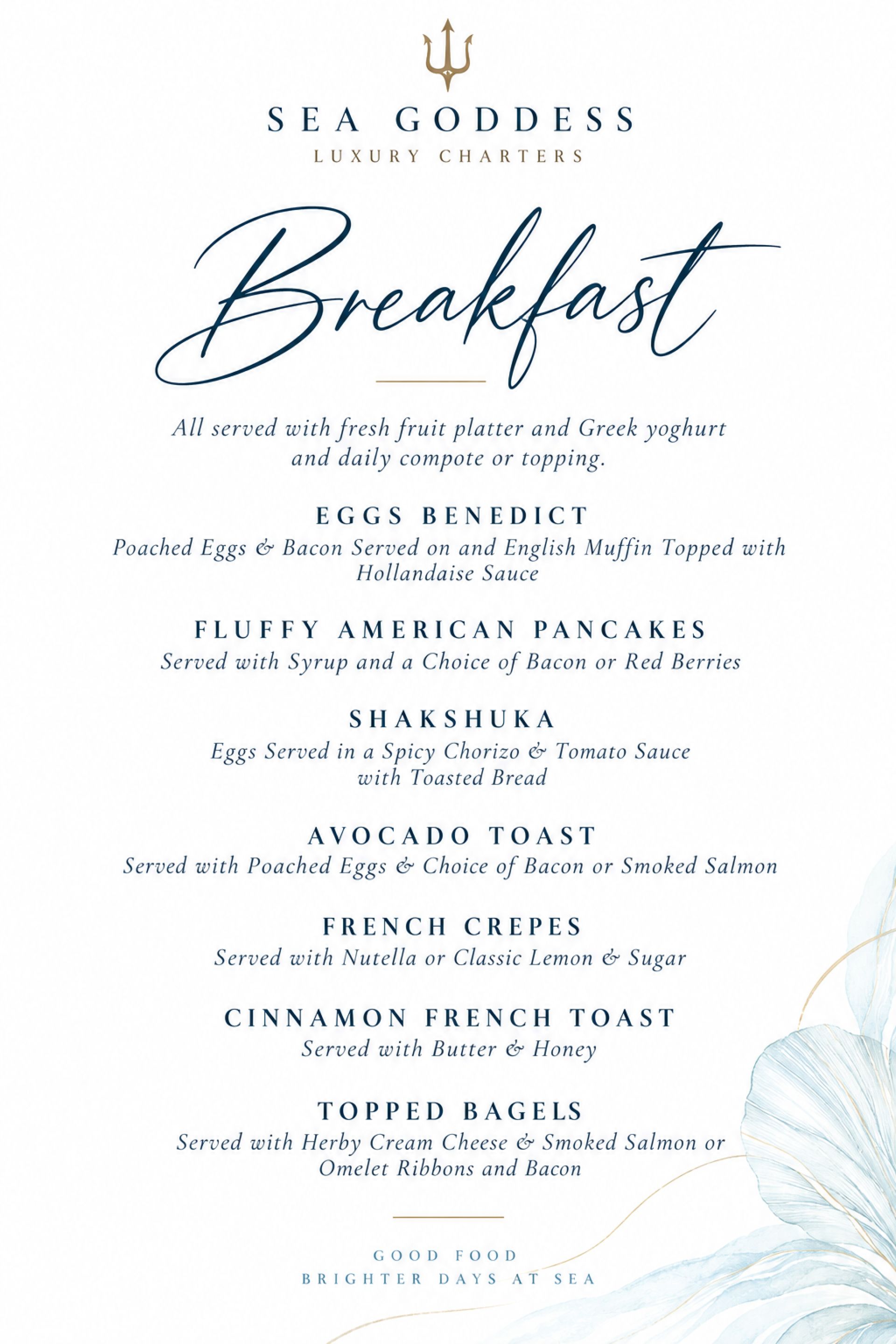 Breakfast Sample Menu