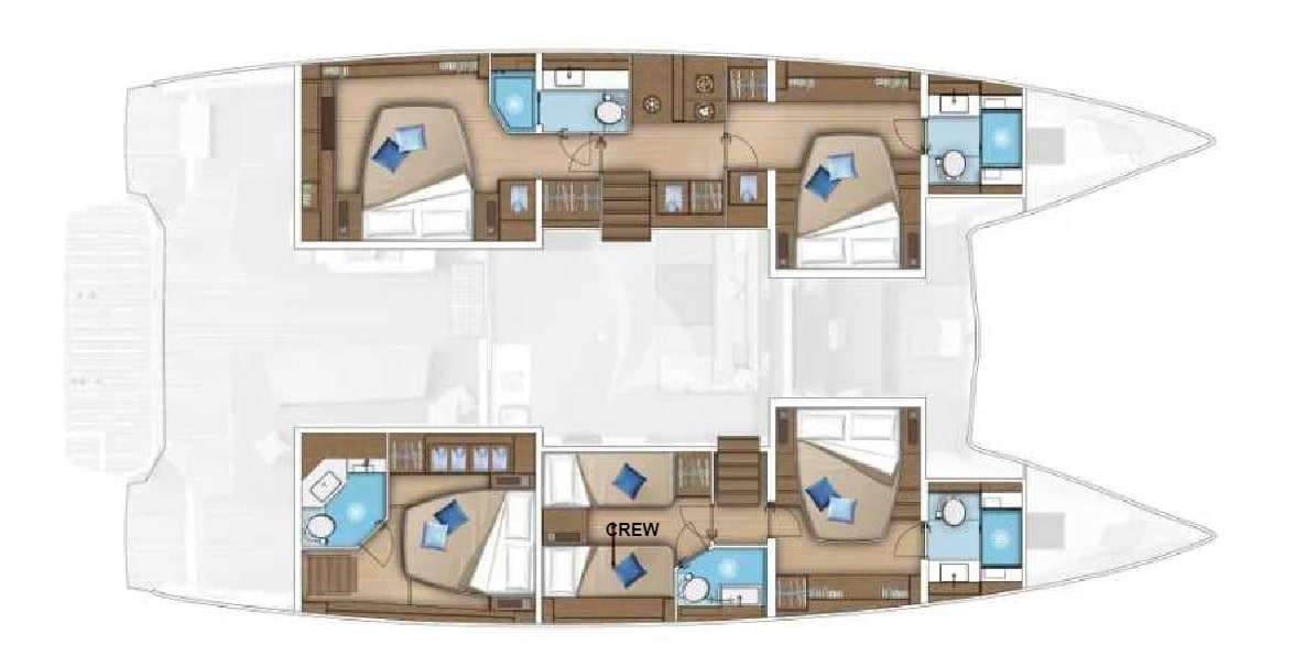 Deck plan and layout for Aurelia