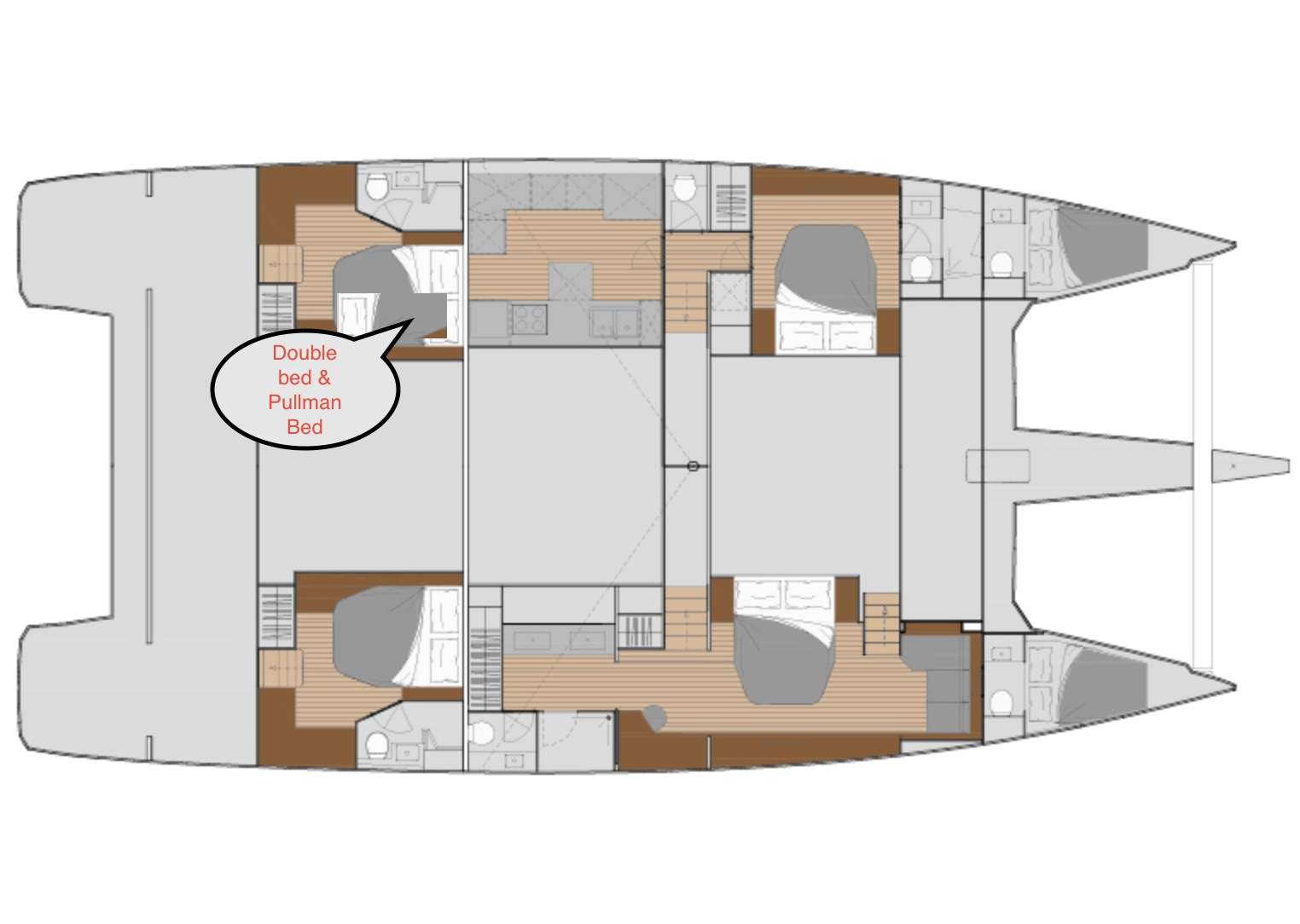 Deck plan and layout for Pixie
