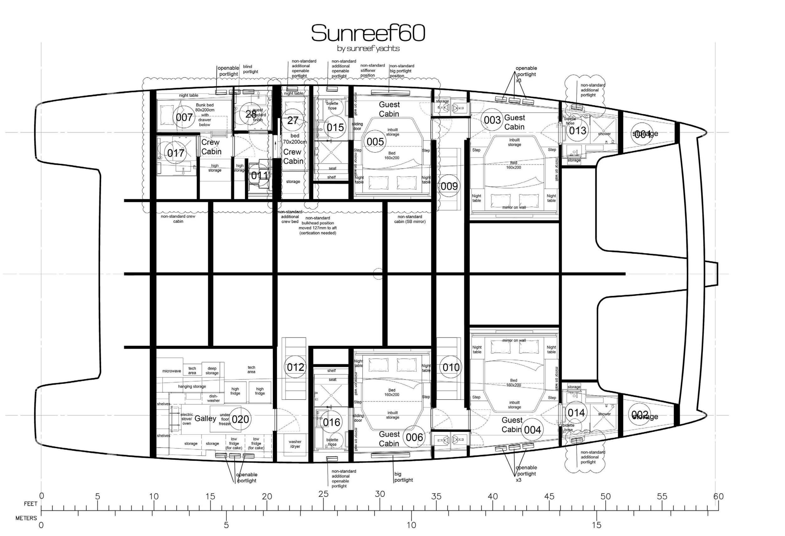 Deck plan and layout for Adara Next
