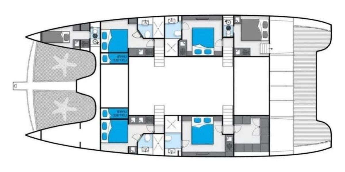 Deck plan and layout for Alkimia