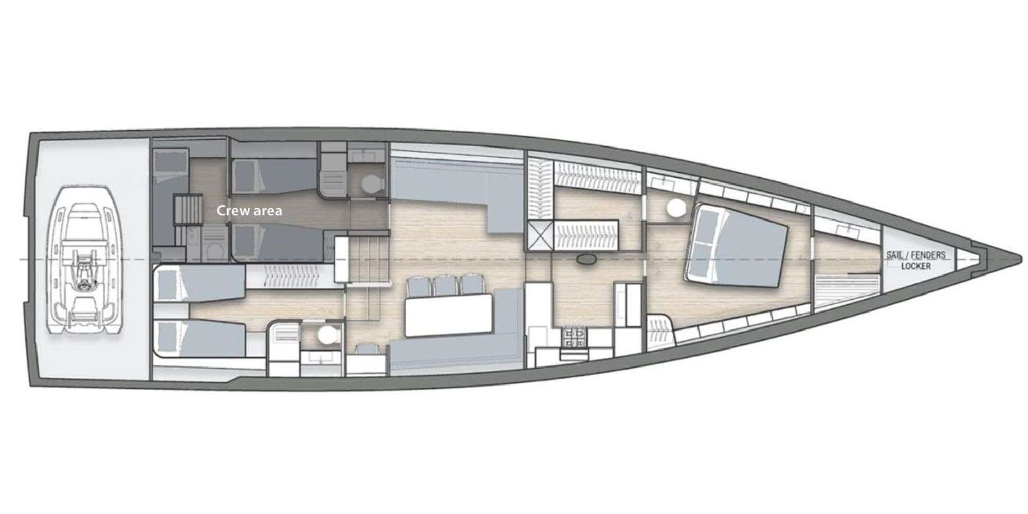 Deck plan and layout for Mystic