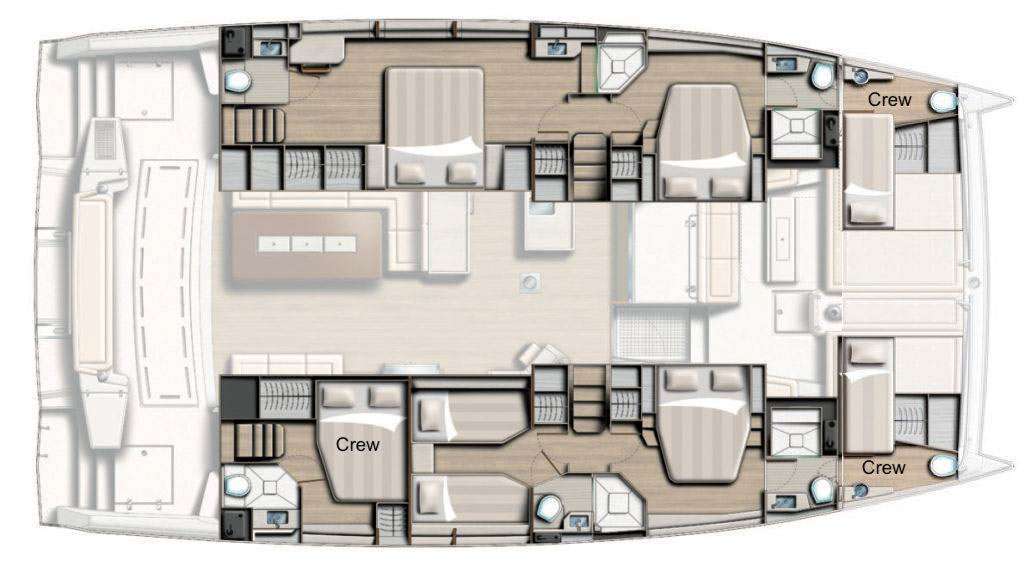 Deck plan and layout for Maia