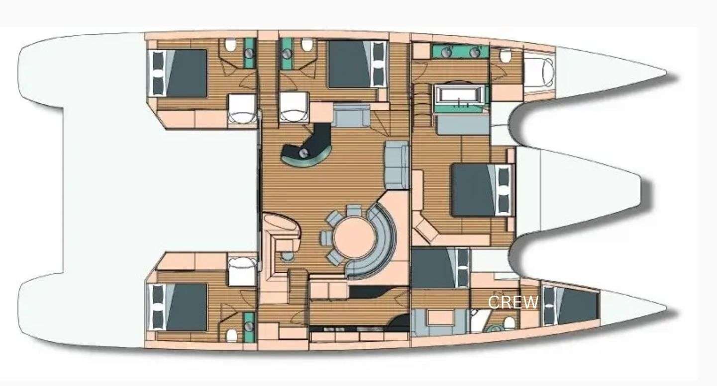 Deck plan and layout for Avanti