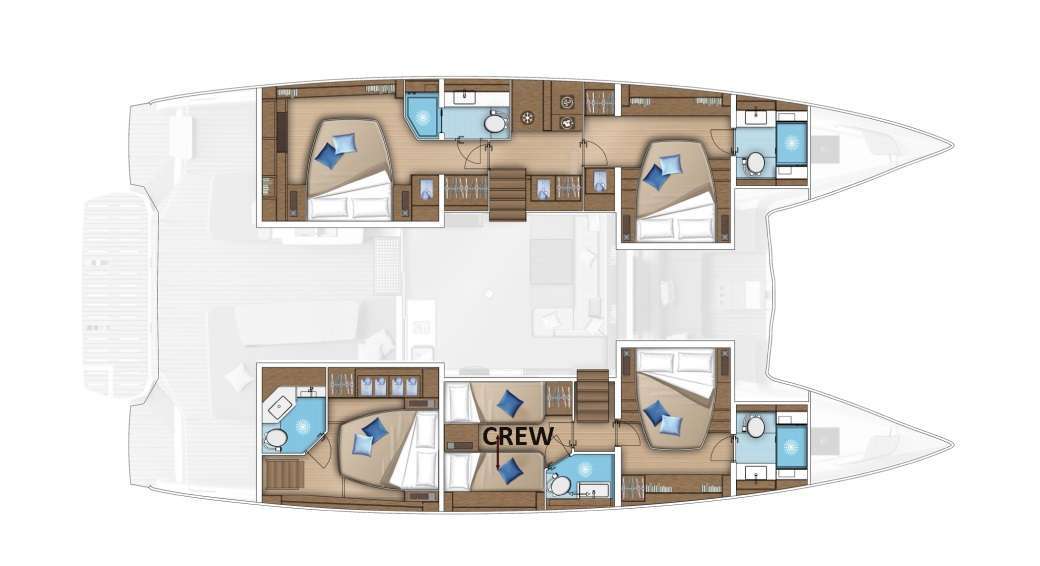 Deck plan and layout for Stella Mare