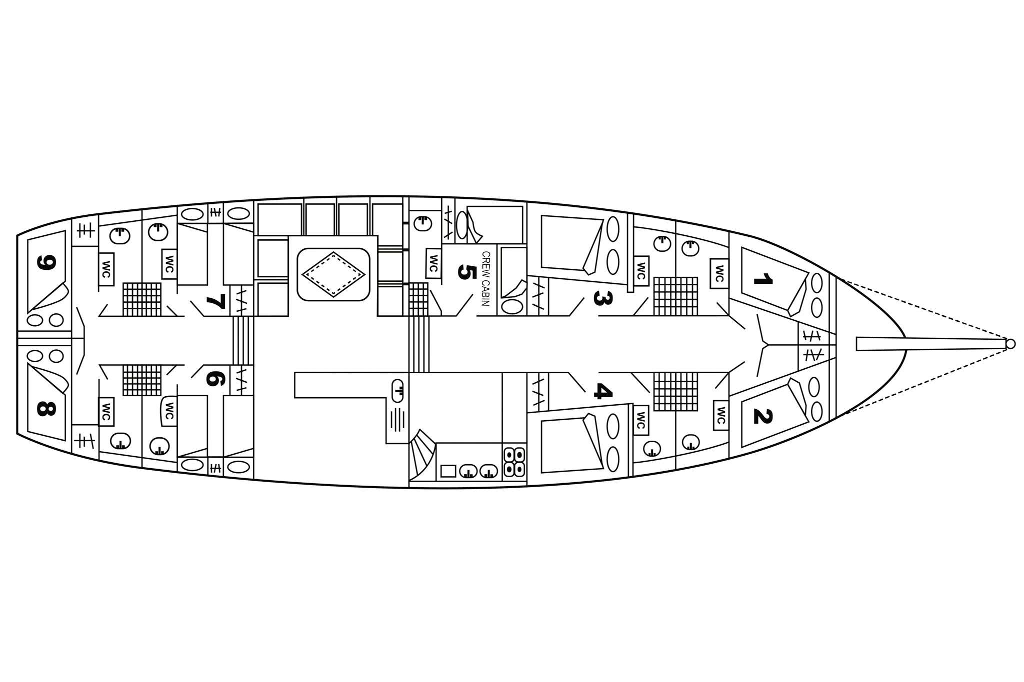 Deck plan and layout for Sadri Usta 1