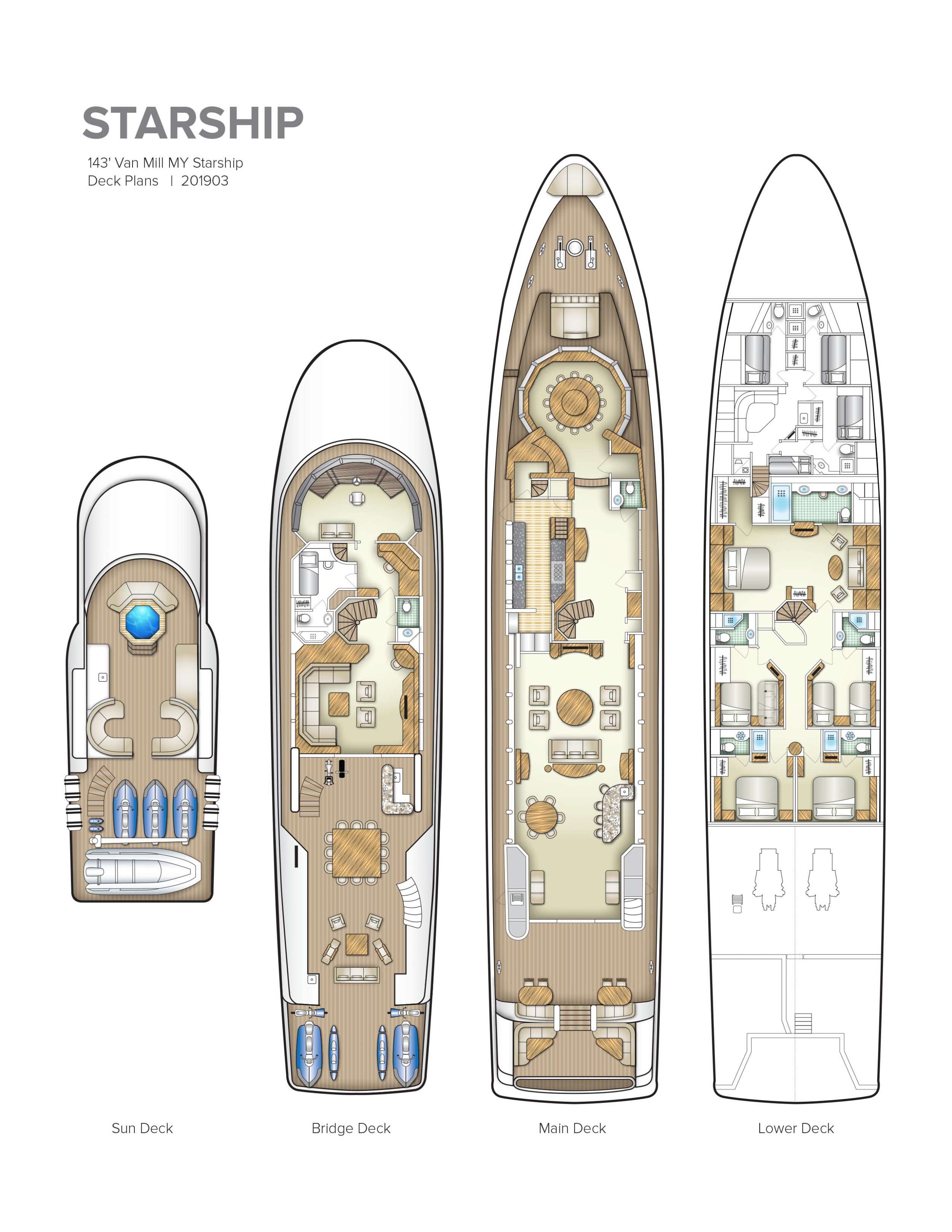 Deck plan and layout for Starship