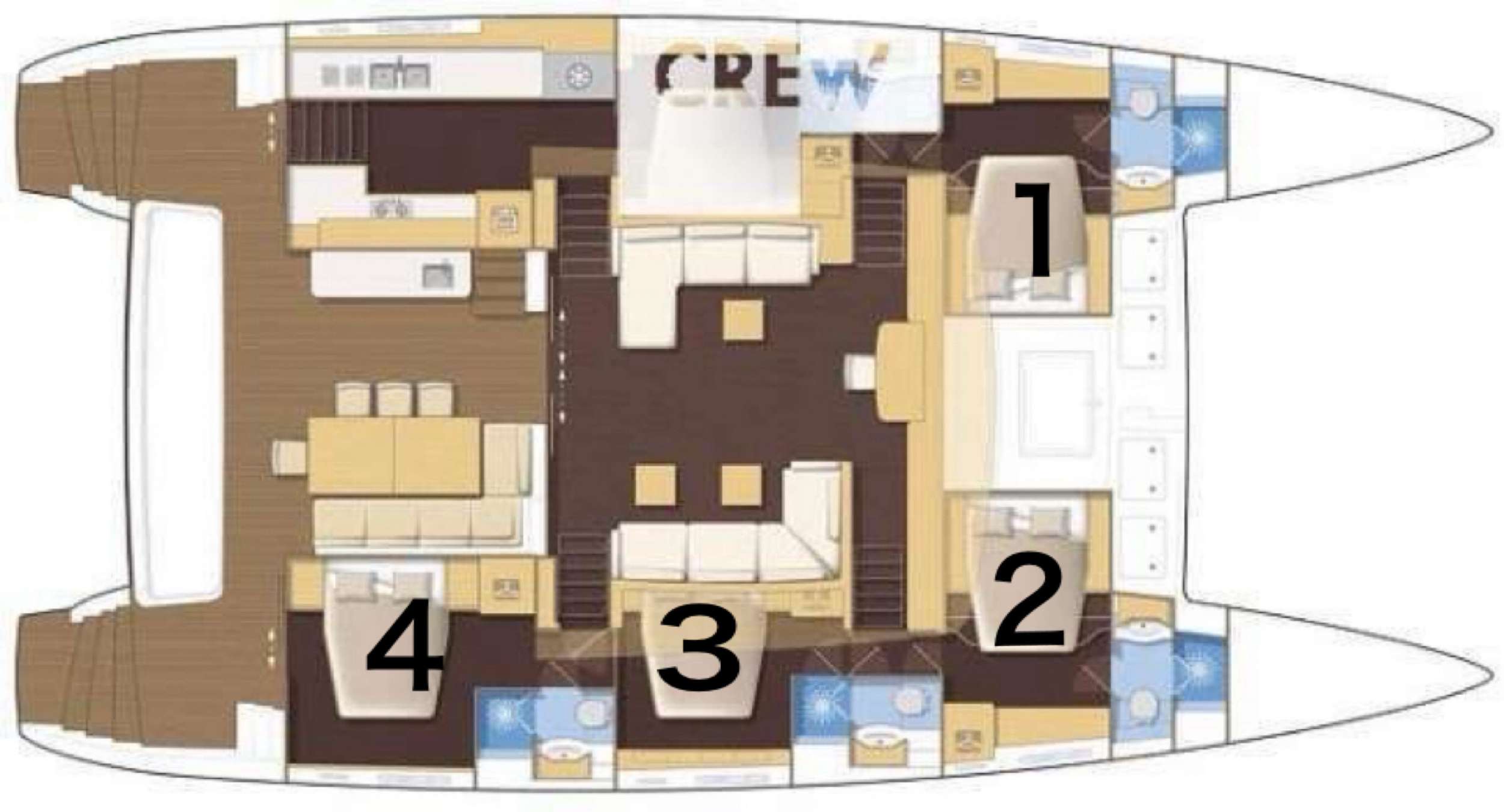 Deck plan and layout for Mahasattva