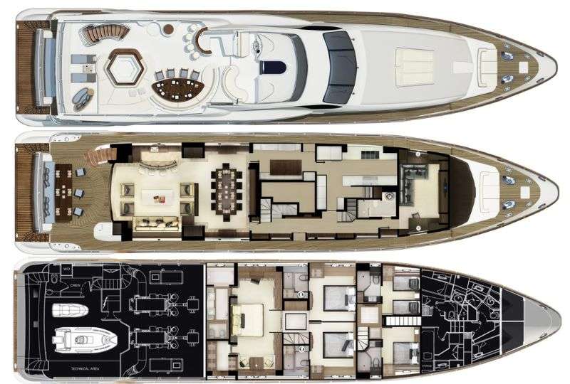 Deck plan and layout for Rylax