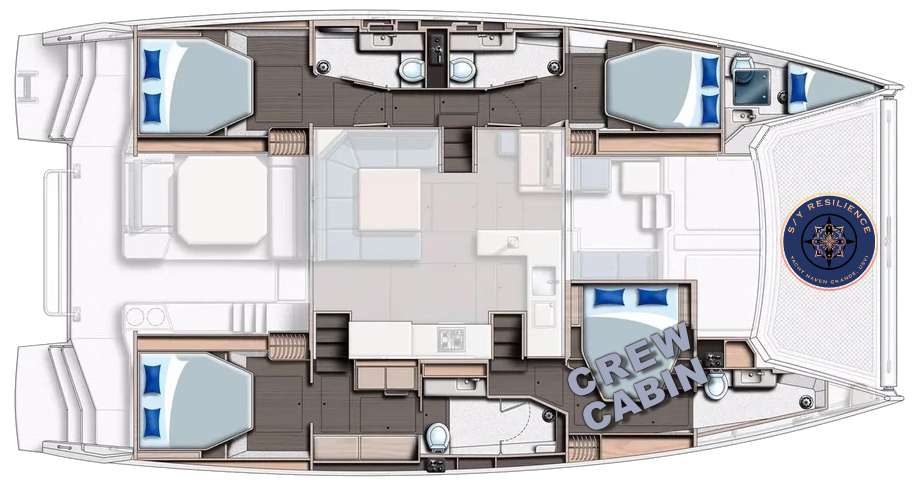 Deck plan and layout for Resilience