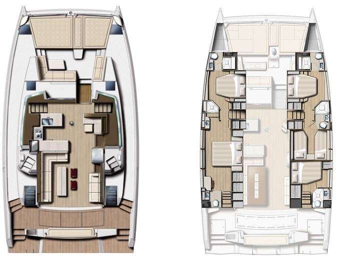 Deck plan and layout for Sun Daze