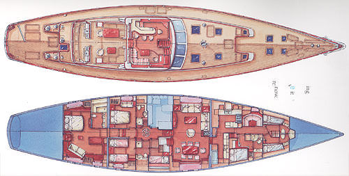 Deck plan and layout for Whisper