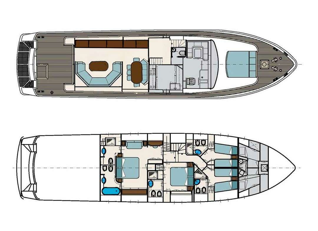 Deck plan and layout for Ola