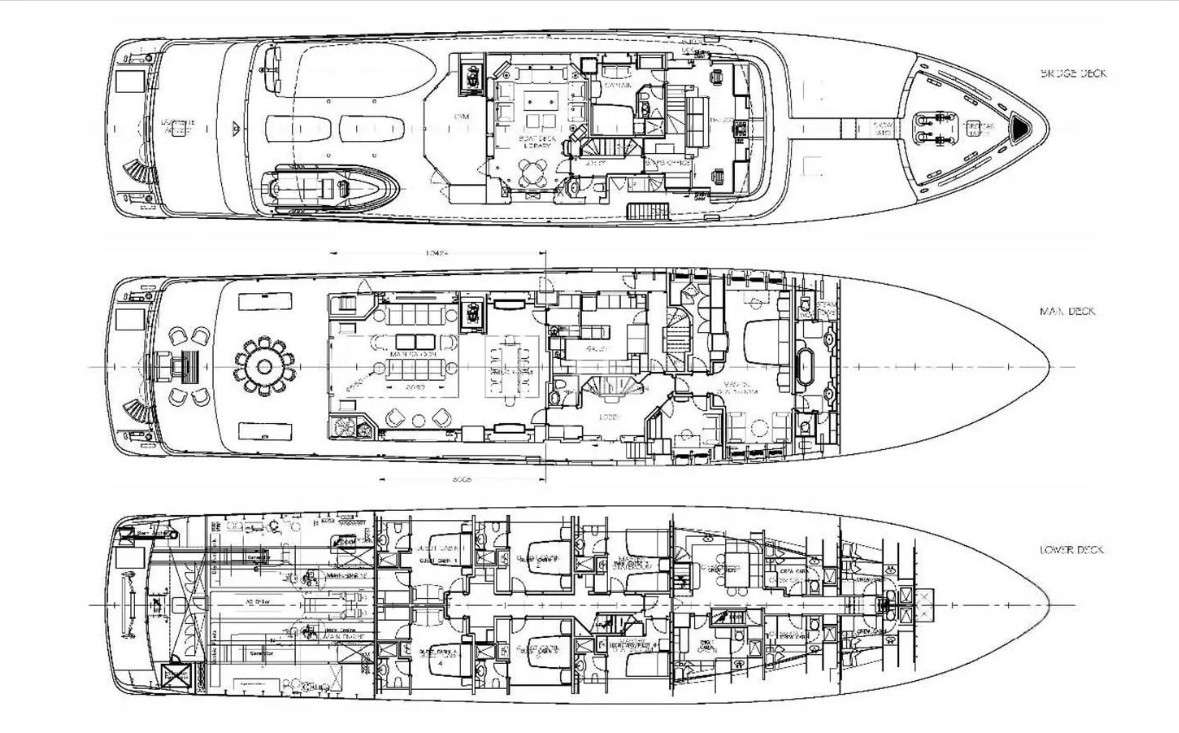 Deck plan and layout for Jubilee