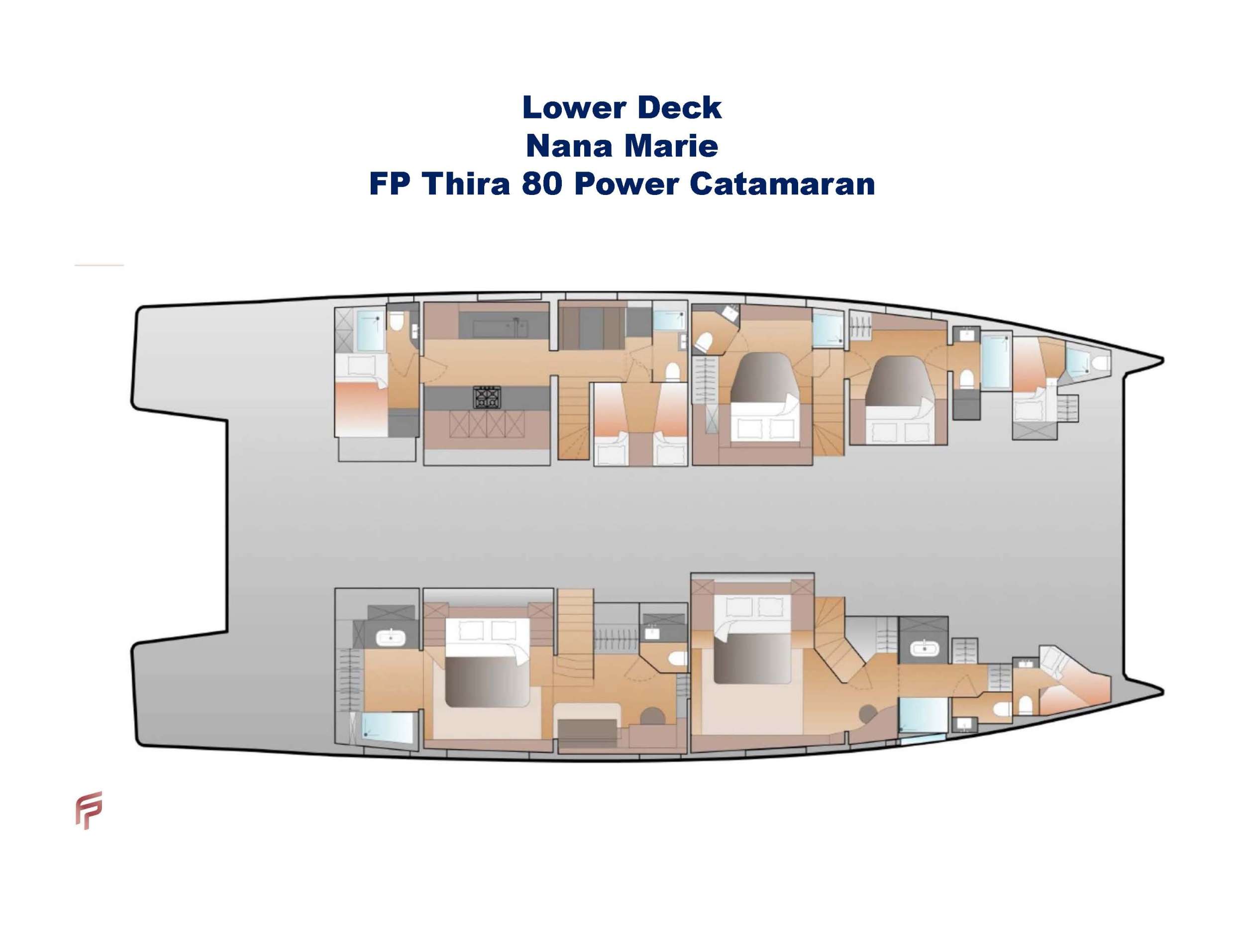 Deck plan and layout for Nana Marie