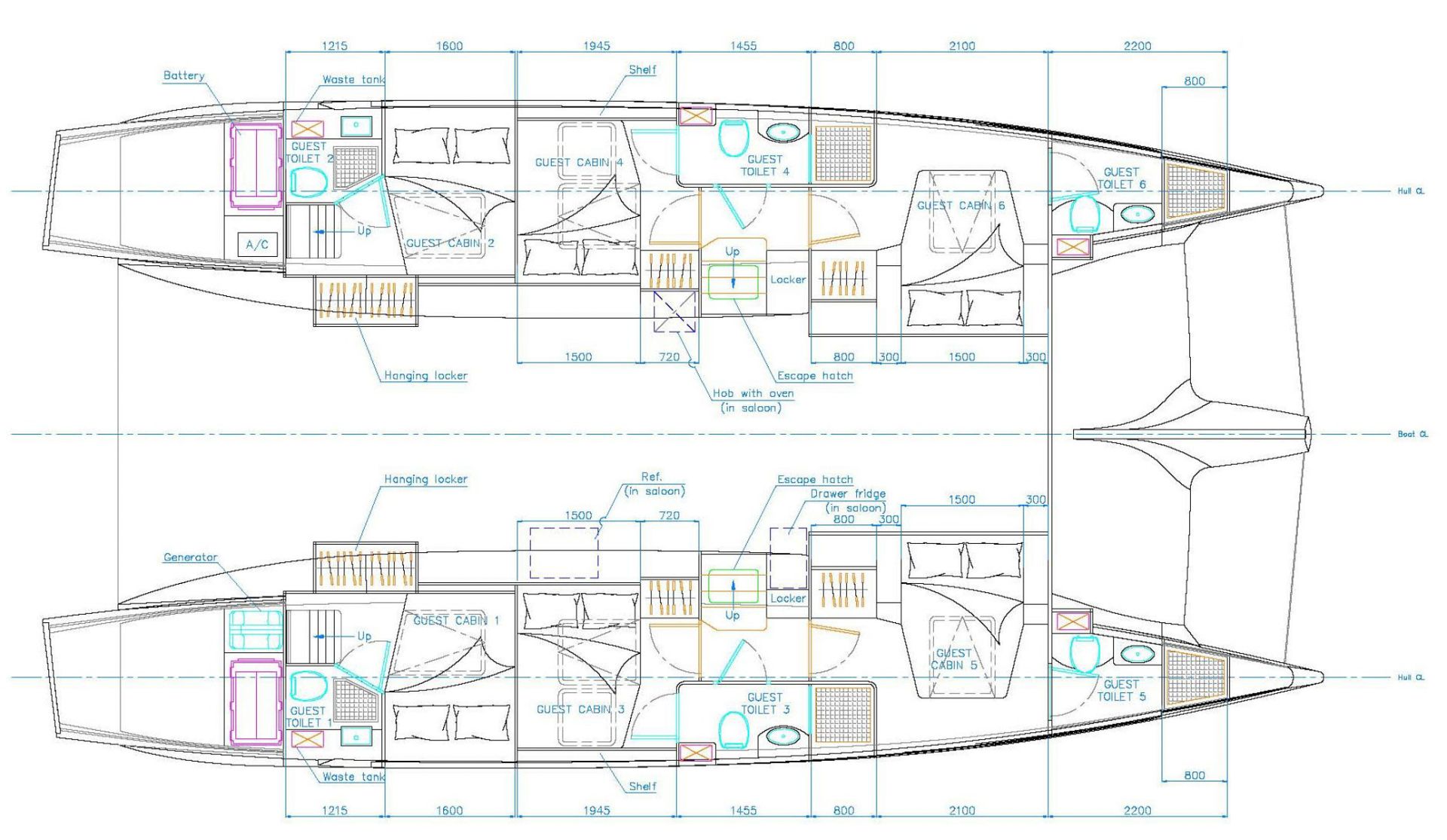 Deck plan and layout for Good Ol' Days